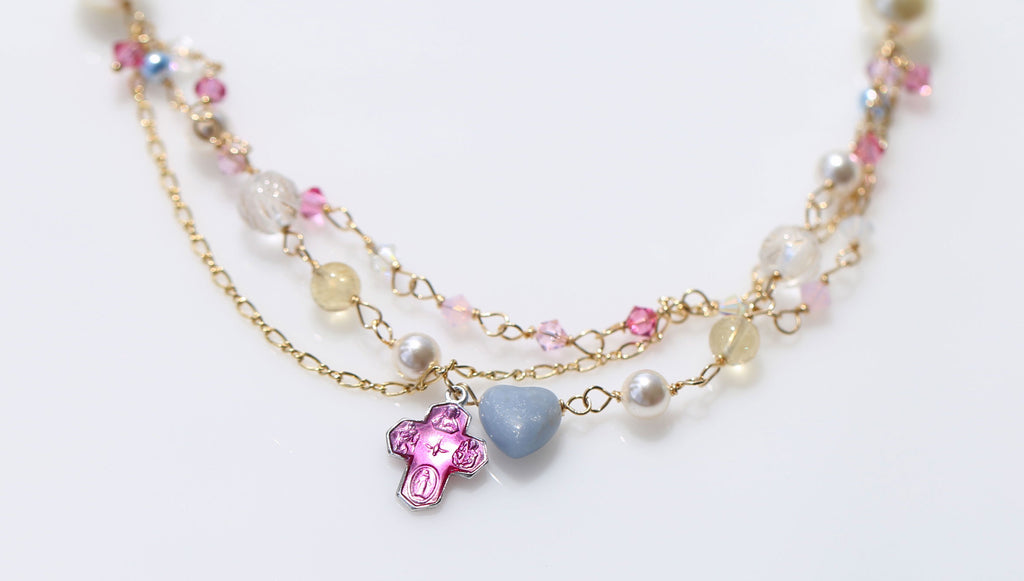 St.Mary holy spring at Loudes necklace２☆ルルドの泉のマリア様☆マーメイドネックレス２