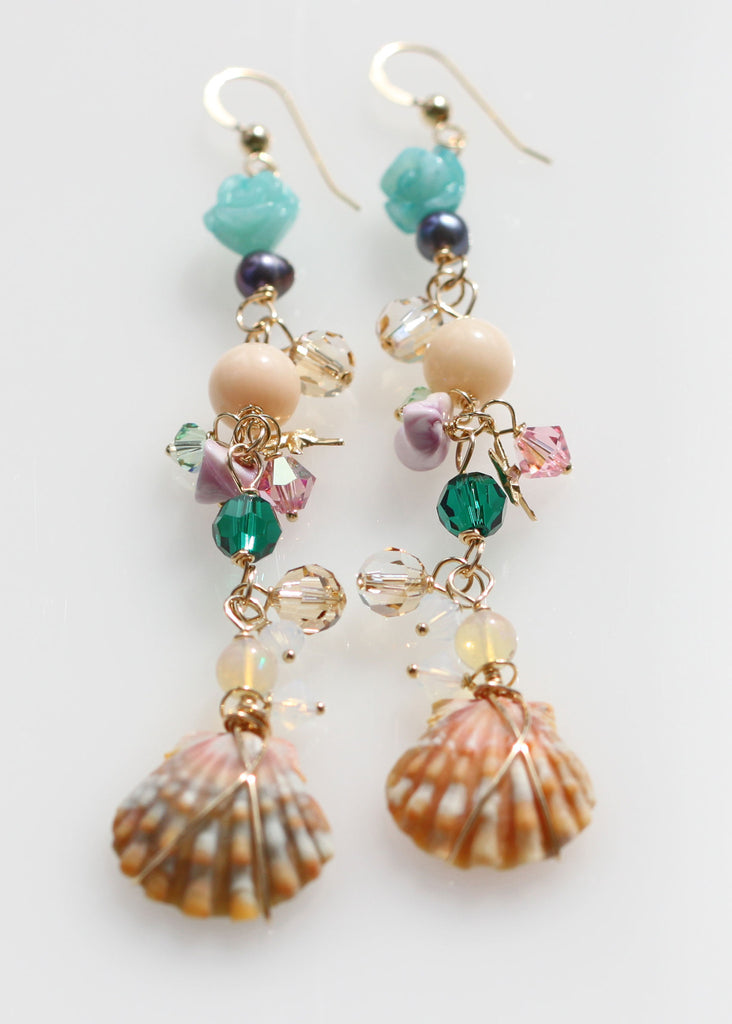 Sunriseshell Forest Mermaid earrings☆サンライズシェル☆森のマーメイドピアス