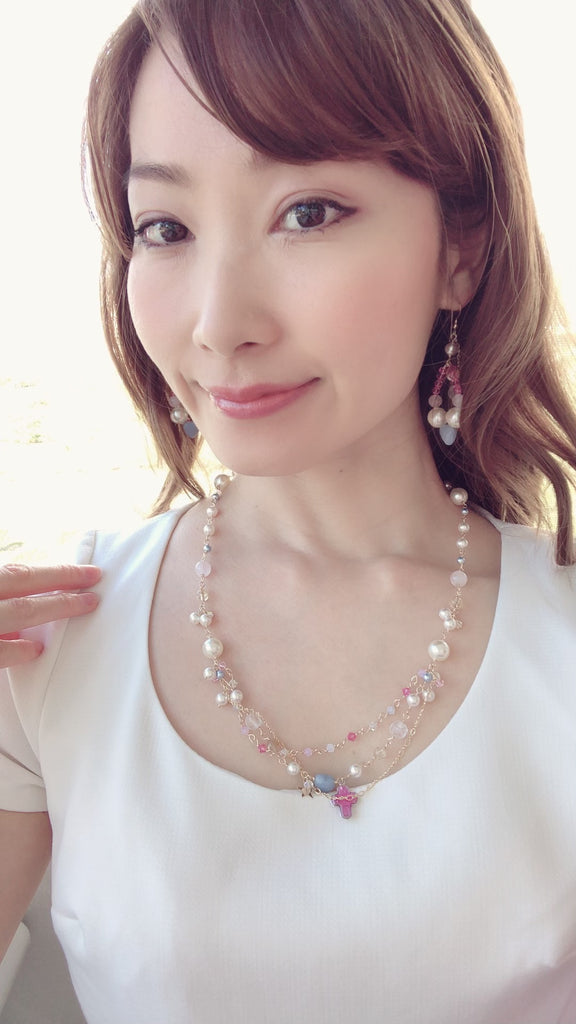 St.Mary holy spring at Loudes earrings1☆ルルドの泉のマリア様☆マーメイドピアス１