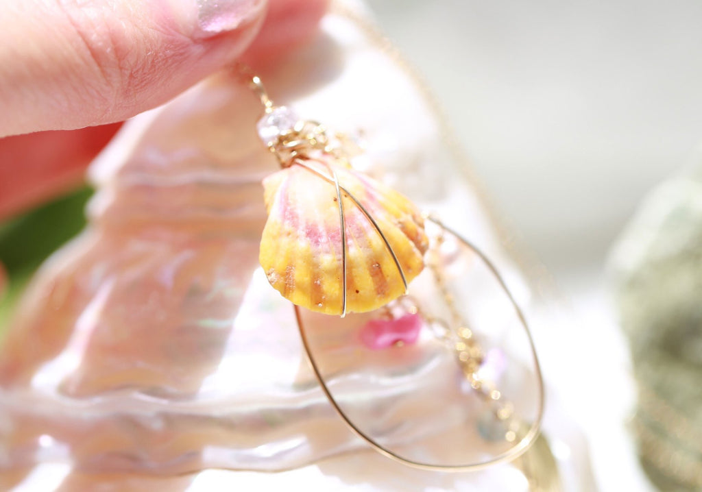 Hawaii Sunriseshell Hoop Beauty Mermaid necklace☆ハワイのサンライズシェル☆フープビューティーマーメイドネックレス